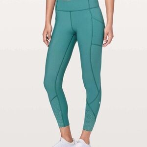 Lululemon Tight Stuff Tight II Deep Cove Green DPCV Size 4 Training Leggings